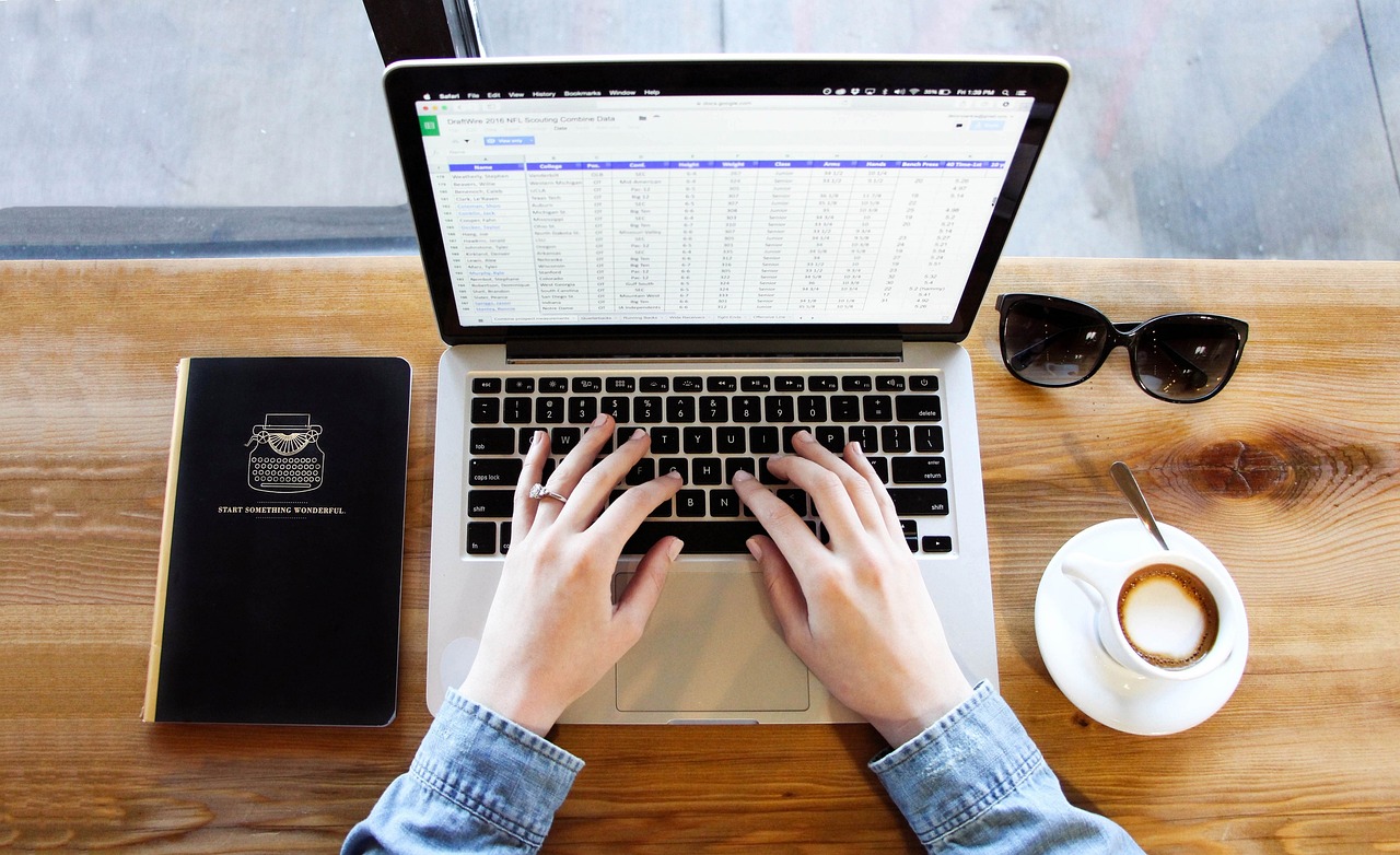 Person working on laptop